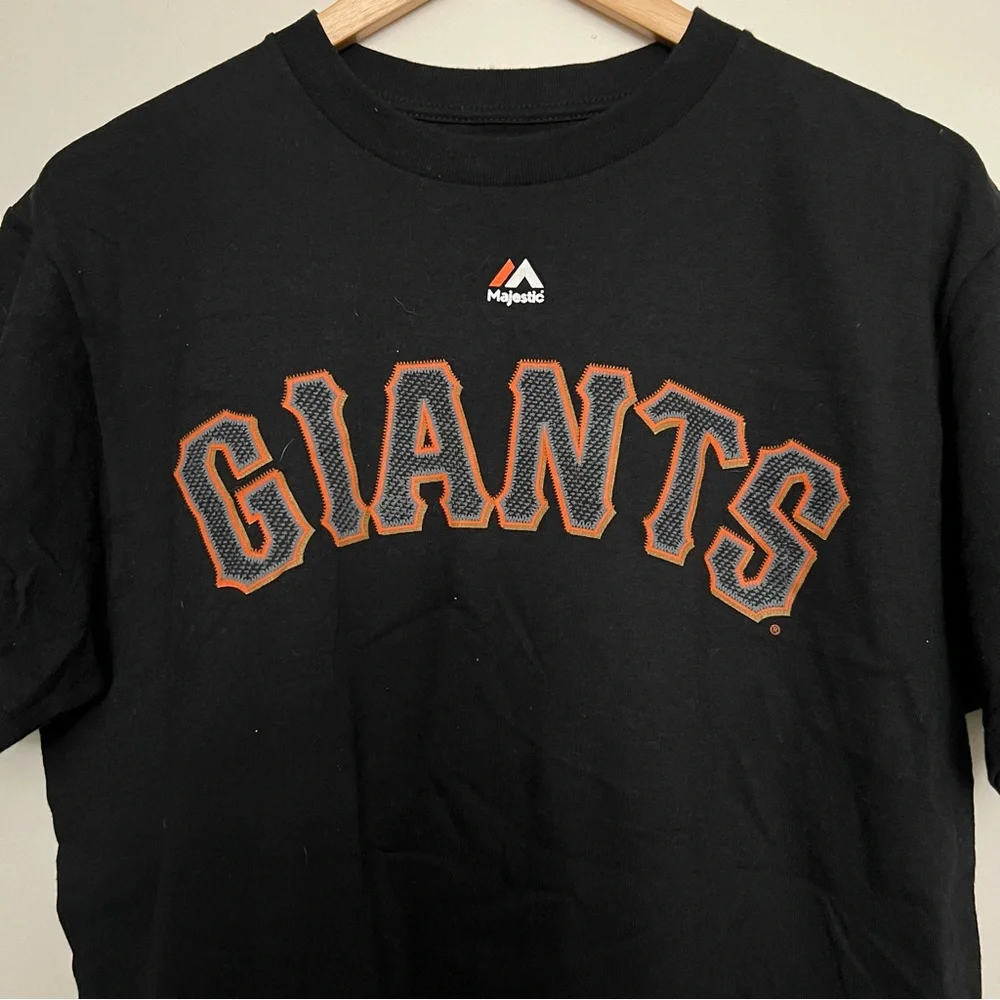 Majestic Giants Belt Jersey Baseball Short Sleeve Tee Shirt - Picture 3 of 7